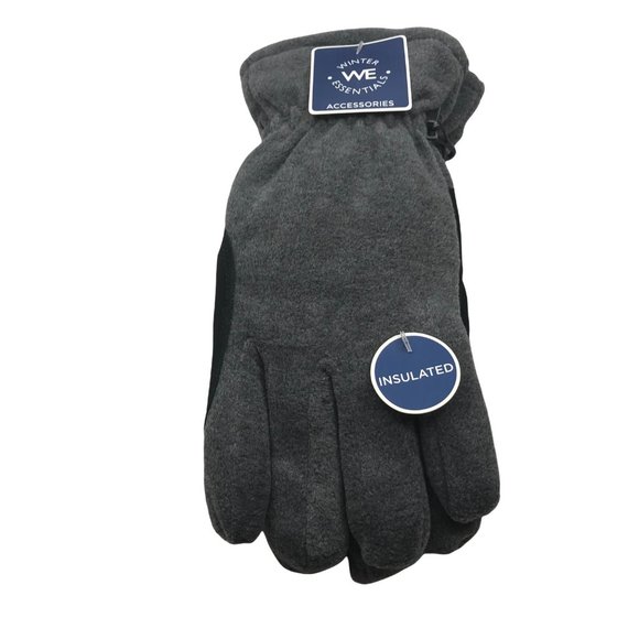 Winter Essentials Unisex L/XL Gray Insulated Gloves New - Picture 1 of 9